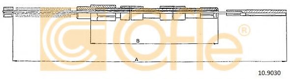COFLE 10.9030 Трос, стояночная тормозная система для SKODA (Шкода) COFLE 10.9030 Трос, стояночная тормозная система для SKODA (Шкода)