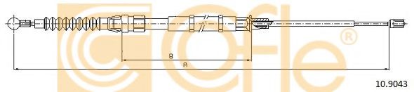 COFLE 10.9043 Трос, стояночная тормозная система для SKODA (Шкода) COFLE 10.9043 Трос, стояночная тормозная система для SKODA (Шкода)