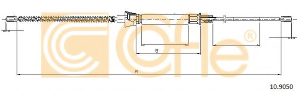 COFLE 10.9050 Трос, стояночная тормозная система для SKODA (Шкода) COFLE 10.9050 Трос, стояночная тормозная система для SKODA (Шкода)
