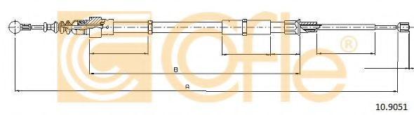 COFLE 10.9051 Трос, стояночная тормозная система для SKODA (Шкода) COFLE 10.9051 Трос, стояночная тормозная система для SKODA (Шкода)