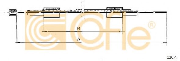 COFLE 126.4 Тросик замка капота для FIAT 500 (Фиат 500) COFLE 126.4 Тросик замка капота для FIAT 500 (Фиат 500)