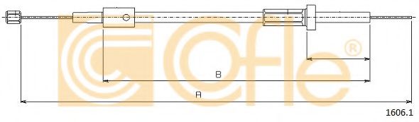 COFLE 1606.1 Тросик замка капота 