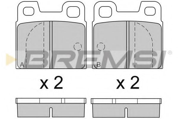 BREMSI BP2090 Тормозные колодки для OPEL OLYMPIA A (Опель Олъмпиа а) BREMSI BP2090 Тормозные колодки для OPEL OLYMPIA A (Опель Олъмпиа а)