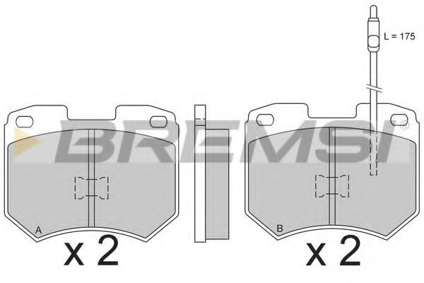 BREMSI BP2141 Тормозные колодки для AUDI 100 (Ауди 100) BREMSI BP2141 Тормозные колодки для AUDI 100 (Ауди 100)