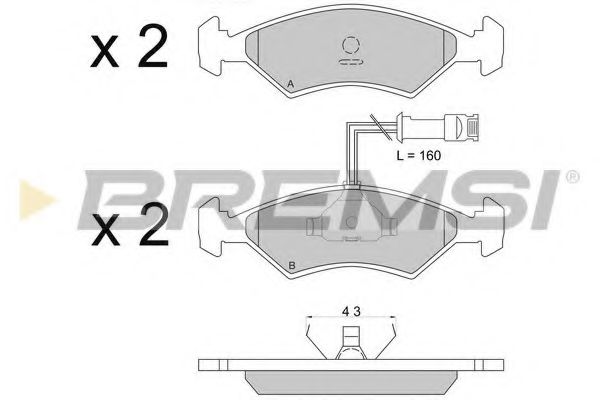 BREMSI BP2163 Тормозные колодки для FORD FIESTA (Форд Фиэста) BREMSI BP2163 Тормозные колодки для FORD FIESTA (Форд Фиэста)