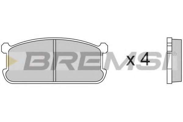 BREMSI BP2192 Тормозные колодки для MITSUBISHI SAPPORO (Митсубиши/митсубиси Саппоро) BREMSI BP2192 Тормозные колодки для MITSUBISHI SAPPORO (Митсубиши/митсубиси Саппоро)