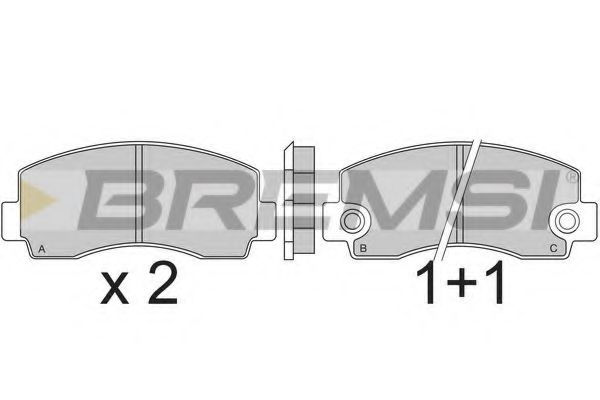 BREMSI BP2215 Тормозные колодки для MITSUBISHI MONTERO (Митсубиши/митсубиси Монтэро) BREMSI BP2215 Тормозные колодки для MITSUBISHI MONTERO (Митсубиши/митсубиси Монтэро)