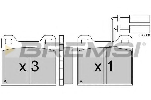 BREMSI BP2224 Тормозные колодки для AUDI 100 (Ауди 100) BREMSI BP2224 Тормозные колодки для AUDI 100 (Ауди 100)