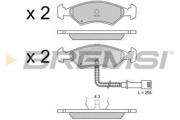 BREMSI BP2266 Тормозные колодки для FORD FIESTA (Форд Фиэста) BREMSI BP2266 Тормозные колодки для FORD FIESTA (Форд Фиэста)