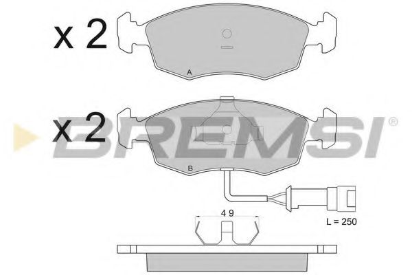 BREMSI BP2282 Тормозные колодки для FORD FIESTA (Форд Фиэста) BREMSI BP2282 Тормозные колодки для FORD FIESTA (Форд Фиэста)