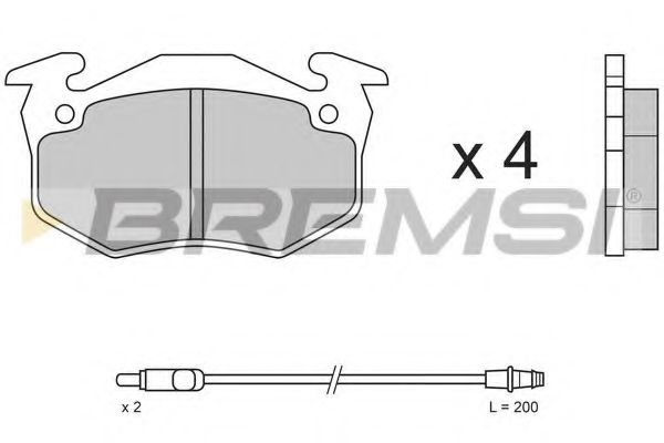 BREMSI BP2334 Тормозные колодки для RENAULT SUPER 5 (Рено Супэр 5) BREMSI BP2334 Тормозные колодки для RENAULT SUPER 5 (Рено Супэр 5)
