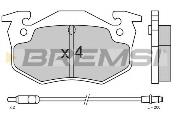 BREMSI BP2338 Тормозные колодки для RENAULT SUPER 5 (Рено Супэр 5) BREMSI BP2338 Тормозные колодки для RENAULT SUPER 5 (Рено Супэр 5)