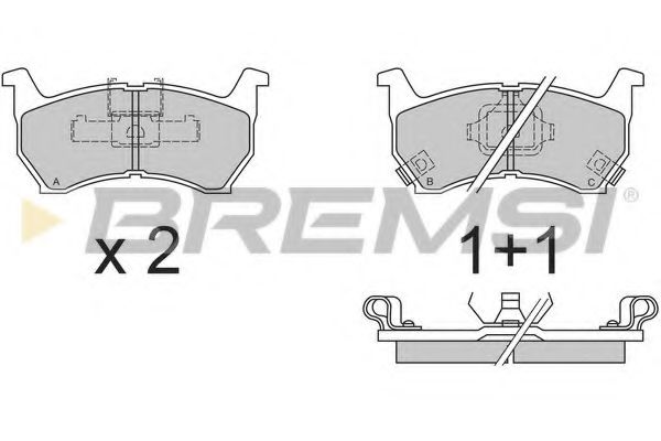 BREMSI BP2377 Тормозные колодки для MAZDA 626 II (Мазда 626 2) BREMSI BP2377 Тормозные колодки для MAZDA 626 II (Мазда 626 2)