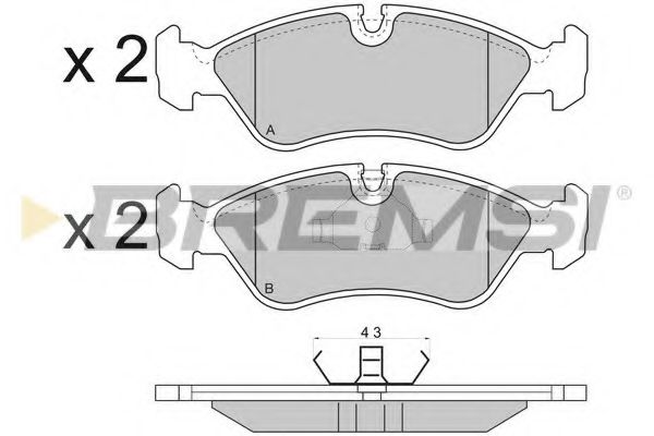 BREMSI BP2417 Тормозные колодки для DAEWOO (Дэу) BREMSI BP2417 Тормозные колодки для DAEWOO (Дэу)