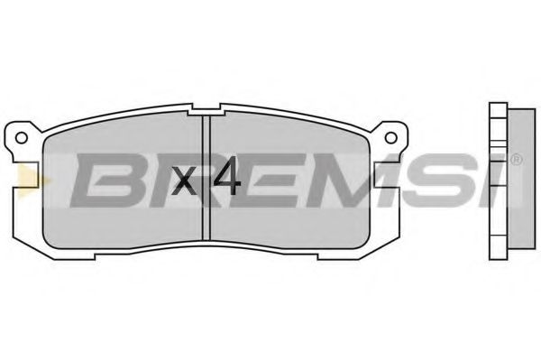 BREMSI BP2424 Тормозные колодки для MAZDA (Мазда) BREMSI BP2424 Тормозные колодки для MAZDA (Мазда)