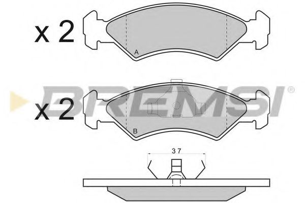 BREMSI BP2427 Тормозные колодки для FORD FIESTA (Форд Фиэста) BREMSI BP2427 Тормозные колодки для FORD FIESTA (Форд Фиэста)
