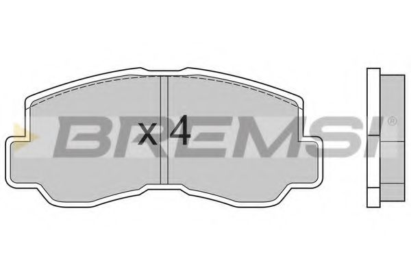 BREMSI BP2508 Тормозные колодки для MITSUBISHI MONTERO (Митсубиши/митсубиси Монтэро) BREMSI BP2508 Тормозные колодки для MITSUBISHI MONTERO (Митсубиши/митсубиси Монтэро)