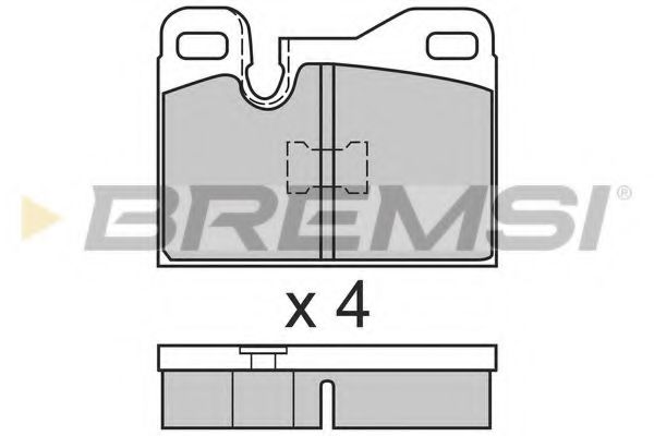 BREMSI BP2555 Тормозные колодки для AUDI 100 (Ауди 100) BREMSI BP2555 Тормозные колодки для AUDI 100 (Ауди 100)