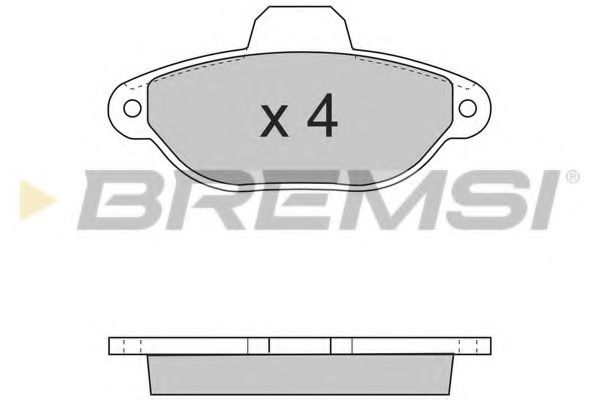 BREMSI BP2600 Тормозные колодки для FIAT 500 (Фиат 500) BREMSI BP2600 Тормозные колодки для FIAT 500 (Фиат 500)