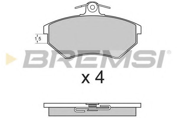 BREMSI BP2641 Тормозные колодки для AUDI 80 (Ауди 80) BREMSI BP2641 Тормозные колодки для AUDI 80 (Ауди 80)