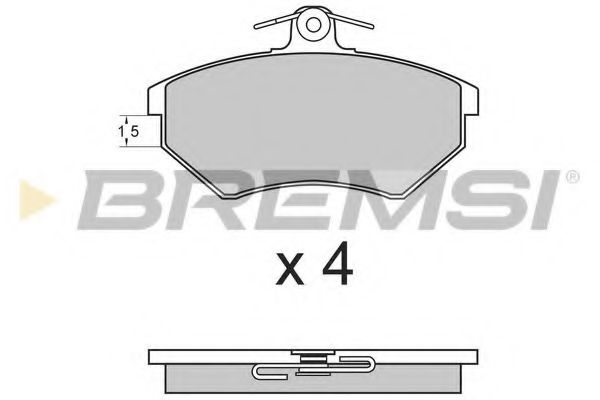 BREMSI BP2642 Тормозные колодки для VOLKSWAGEN (Фольксваген) BREMSI BP2642 Тормозные колодки для VOLKSWAGEN (Фольксваген)
