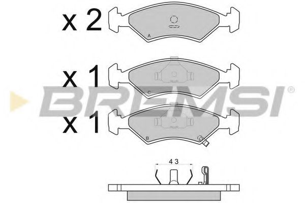 BREMSI BP2647 Тормозные колодки для KIA SPORTAGE (Киа Спортейдж) BREMSI BP2647 Тормозные колодки для KIA SPORTAGE (Киа Спортейдж)
