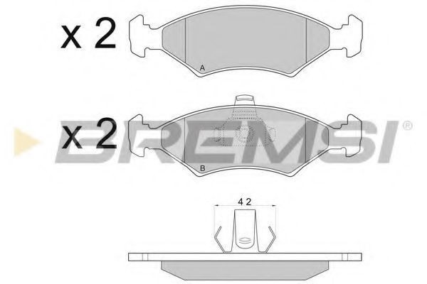 BREMSI BP2675 Тормозные колодки для FORD FIESTA (Форд Фиэста) BREMSI BP2675 Тормозные колодки для FORD FIESTA (Форд Фиэста)