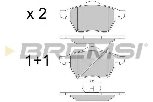 BREMSI BP2679 Тормозные колодки для VOLKSWAGEN (Фольксваген) BREMSI BP2679 Тормозные колодки для VOLKSWAGEN (Фольксваген)