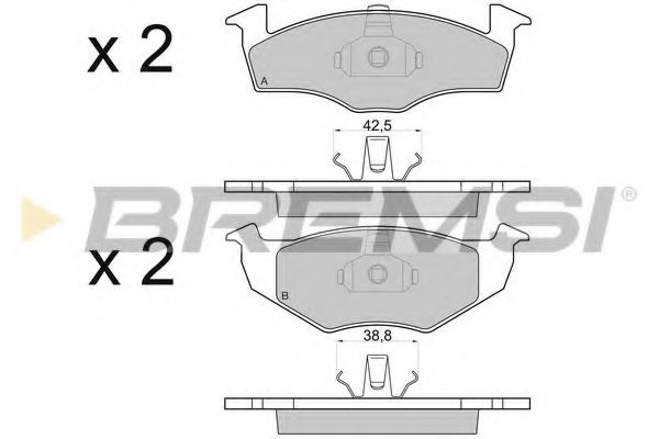 BREMSI BP2682 Тормозные колодки для VOLKSWAGEN (Фольксваген) BREMSI BP2682 Тормозные колодки для VOLKSWAGEN (Фольксваген)