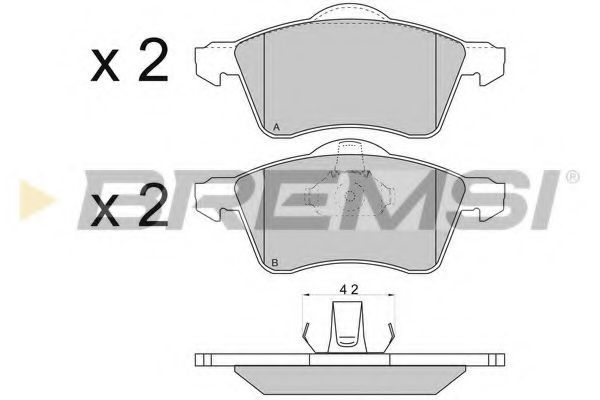BREMSI BP2723 Тормозные колодки для VOLKSWAGEN (Фольксваген) BREMSI BP2723 Тормозные колодки для VOLKSWAGEN (Фольксваген)