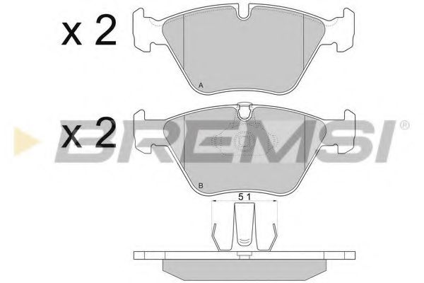 BREMSI BP2773 Тормозные колодки для BMW (Бмв) BREMSI BP2773 Тормозные колодки для BMW (Бмв)