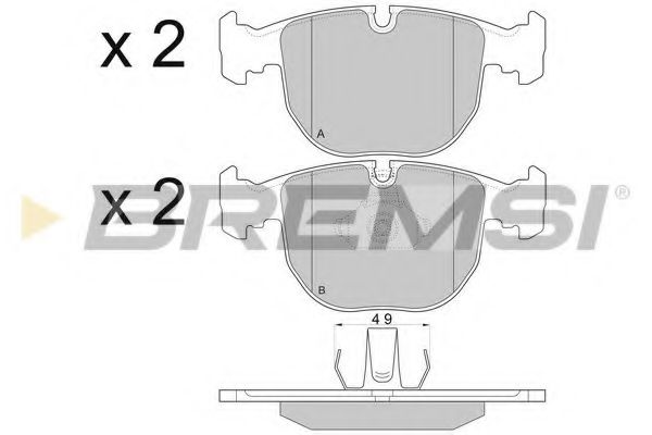 BREMSI BP2774 Тормозные колодки для BMW (Бмв) BREMSI BP2774 Тормозные колодки для BMW (Бмв)