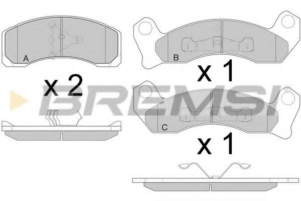 BREMSI BP2780 Тормозные колодки для FORD-USA (Форд-уса) BREMSI BP2780 Тормозные колодки для FORD-USA (Форд-уса)
