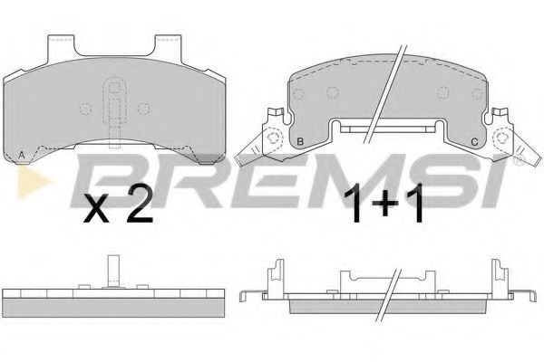 BREMSI BP2784 Тормозные колодки для CHEVROLET BERETTA (Шевроле Бэрэтта) BREMSI BP2784 Тормозные колодки для CHEVROLET BERETTA (Шевроле Бэрэтта)