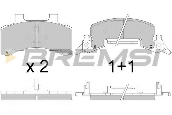 BREMSI BP2786 Тормозные колодки для BUICK (Бьюик) BREMSI BP2786 Тормозные колодки для BUICK (Бьюик)