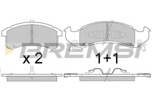 BREMSI BP2789 Тормозные колодки для BUICK (Бьюик) BREMSI BP2789 Тормозные колодки для BUICK (Бьюик)