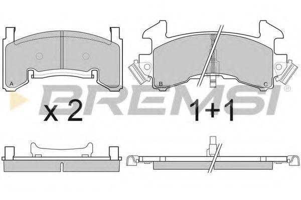 BREMSI BP2796 Тормозные колодки для CADILLAC SEVILLE (Кадилак Сэvиллэ) BREMSI BP2796 Тормозные колодки для CADILLAC SEVILLE (Кадилак Сэvиллэ)