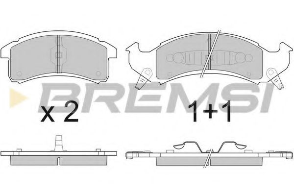 BREMSI BP2799 Тормозные колодки для BUICK (Бьюик) BREMSI BP2799 Тормозные колодки для BUICK (Бьюик)