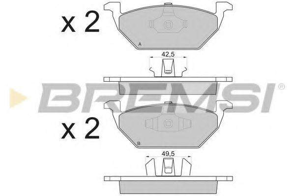 BREMSI BP2835 Тормозные колодки для VOLKSWAGEN (Фольксваген) BREMSI BP2835 Тормозные колодки для VOLKSWAGEN (Фольксваген)