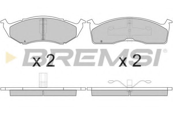 BREMSI BP2841 Тормозные колодки для DODGE CARAVAN (Додж Караван) BREMSI BP2841 Тормозные колодки для DODGE CARAVAN (Додж Караван)