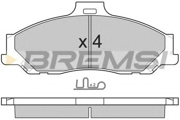 BREMSI BP2905 Тормозные колодки для MAZDA PROCEED/DRIFTER (Мазда Просид/дрифтэр) BREMSI BP2905 Тормозные колодки для MAZDA PROCEED/DRIFTER (Мазда Просид/дрифтэр)