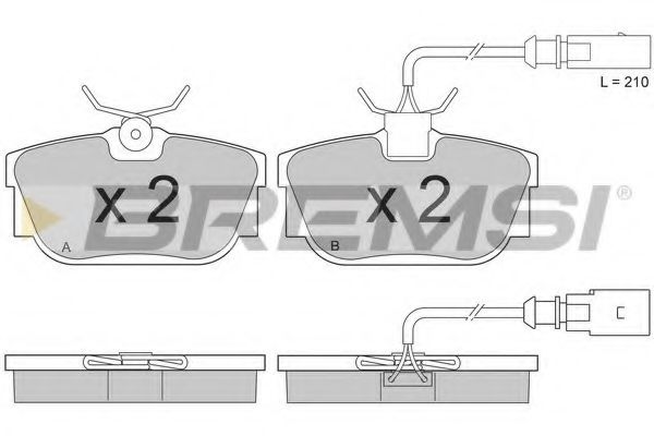 BREMSI BP2957 Тормозные колодки для VOLKSWAGEN (Фольксваген) BREMSI BP2957 Тормозные колодки для VOLKSWAGEN (Фольксваген)