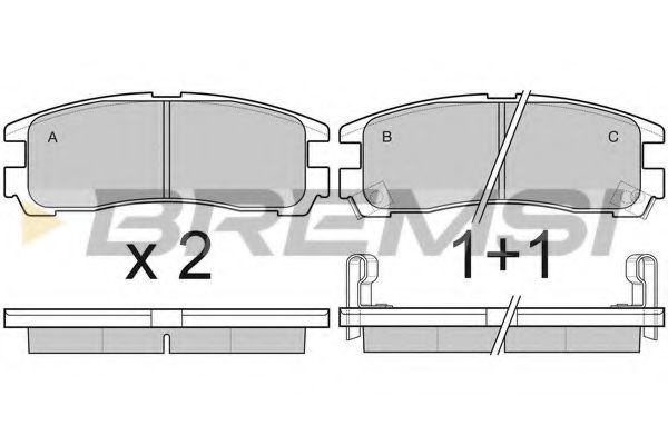 BREMSI BP3038 Тормозные колодки для BUICK (Бьюик) BREMSI BP3038 Тормозные колодки для BUICK (Бьюик)