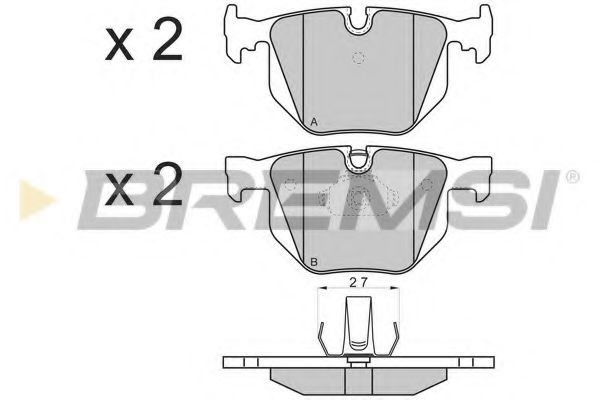 BREMSI BP3102 Тормозные колодки для BMW (Бмв) BREMSI BP3102 Тормозные колодки для BMW (Бмв)