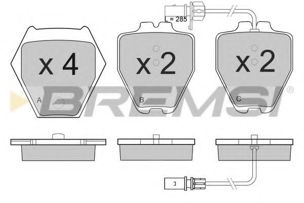 BREMSI BP3121 Тормозные колодки для VOLKSWAGEN (Фольксваген) BREMSI BP3121 Тормозные колодки для VOLKSWAGEN (Фольксваген)