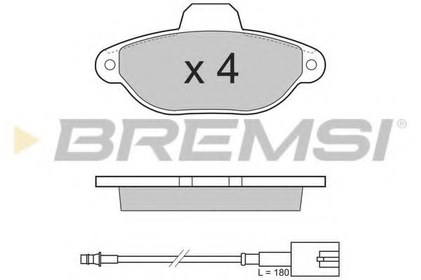 BREMSI BP3326 Тормозные колодки для FIAT 500 (Фиат 500) BREMSI BP3326 Тормозные колодки для FIAT 500 (Фиат 500)
