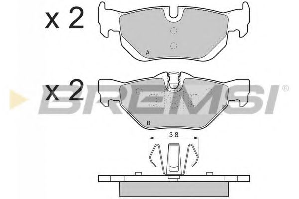 BREMSI BP3363 Тормозные колодки для BMW (Бмв) BREMSI BP3363 Тормозные колодки для BMW (Бмв)