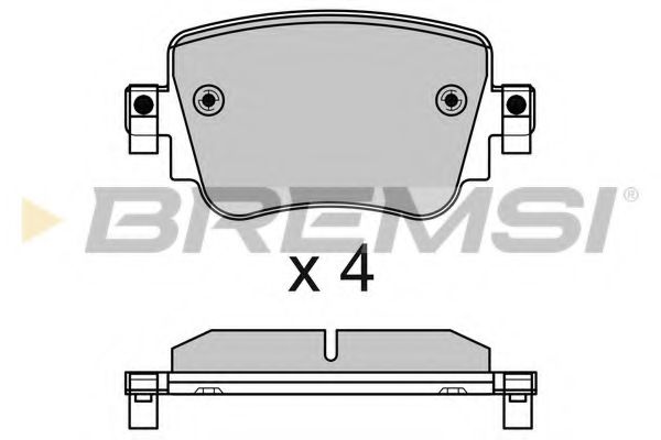 BREMSI BP3623 Тормозные колодки для VOLKSWAGEN (Фольксваген) BREMSI BP3623 Тормозные колодки для VOLKSWAGEN (Фольксваген)