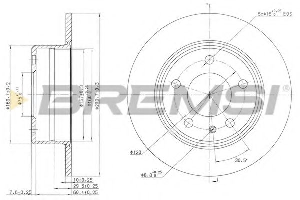 BREMSI DBA086S Тормозной диск для BMW 7 (Бмв 7) BREMSI DBA086S Тормозной диск для BMW 7 (Бмв 7)