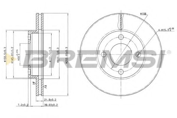 BREMSI DBA193V Тормозной диск для AUDI 100 (Ауди 100) BREMSI DBA193V Тормозной диск для AUDI 100 (Ауди 100)